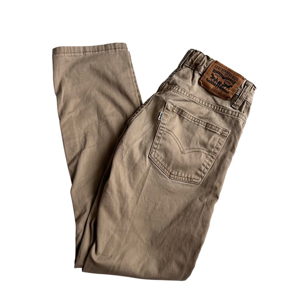 Levi's 511 Slim Fit Tan Pants - Size 12 - Distressed